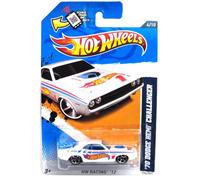 Hot Wheels - '70 Dodge Hemi Challenger (White) - HW Racing 12 - 4/10 ~ 174/247 [Scale 1:64]