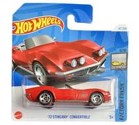 Hot Wheels 72 Stingray Convertible - Factory Fresh 5/10 - HTD09 - Carte courte - Corvette - GM - Rouge - Mattel 2024-1:64