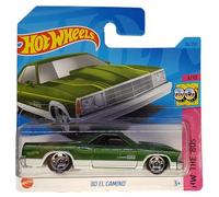 Hot Wheels 80 EL Camino - HW The '80s 3/10 - HKJ61 - Carte courte - GM - Vert foncé métallisé - Mattel 2023 - 1:64