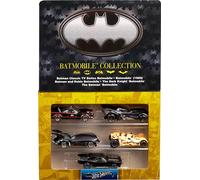 Hot Wheels 85ème Anniversaire Batman Coffret véhicules à l’échelle 1/64 avec 5 répliques différentes de Batmobile dans Un Emballage spécial, JBG93