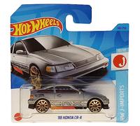 Hot Wheels 88 Honda CR-X - HW J-Imports 10/10 - HKJ17 - Carte courte - Gris métallisé - Mattel 2023