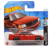 Hot Wheels 89 Mercedes-Benz 560 SEC AMG - HW modifié 8/10 - HTB70 - Carte courte - Rouge - Mattel 2024 - 1:64