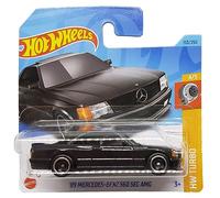 Hot Wheels - '89 Mercedes-Benz 560 SEC AMG - HW Turbo 4/5 - HKG45 - Short Card - Noir - Mattel 2023