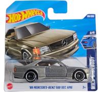 Hot Wheels 89 Mercedes-Benz 560 SEC AMG - Wild Widebody 2/5 - JBB11 - Carte courte - Thème - Gris ardoise nacrée métallique - Mattel 2025-1:64