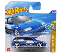 Hot Wheels 90 Honda Civic EF - HW : ´70s VS. ´90s 1/10 - HYW81 - Carte courte - VTEC - Bleu - Mattel 2025-1:64