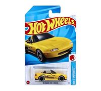 Hot Wheels 91 Mazda MX-5 Miata - HW J-Imports 6/10 - HTD80 - Carte courte - Jaune - Mattel 2024 - 1:64