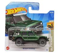 Hot Wheels 95 Jeep Cherokee - Baja Blazers 10/10 - HCT10 - Carte courte - Vert foncé - Good Year - Belltech - Mattel 2022