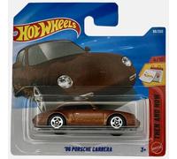 Hot Wheels 96 Porsche Carrera - Then and Now 4/10 - JJJ59 - Carte courte - Marron cuivré - Modèle sous licence - Mattel 2026 (98/250) - 1:64