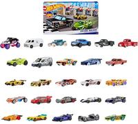 Hot Wheels ABC Racers, Lot de 26 voitures jouets à l'échelle 1:64 avec décos authentiques et lettres de l'alphabet sur chaque, jouets d'apprentissage