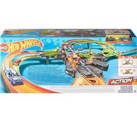 Hot Wheels Action Coffret Circuit de Crash Colossal motorisé, fourni avec Deux Petites Voitures de Course, Emballage fermé, Jouet pour Enfant, GWT41