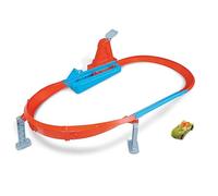 Hot Wheels Action Coffret La Piste des Champions, Piste Ovale avec propulseur, Une Petite Voiture de Course Incluse, Jouet pour Enfant, GJM75