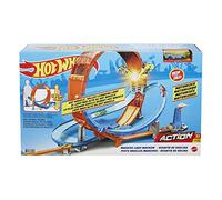 Hot Wheels Action Coffret Looping Infernal de 70 cm de Large avec Lanceur pour Courses et Cascades, Voiture Incluse, Jouet pour Enfant, HCB00