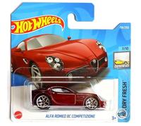 Hot Wheels Alfa Romeo 8C Competicione - Factory Fresh 7/10 - HCV56 - Carte courte - Rouge foncé - Mattel 2022