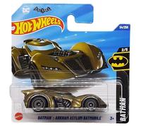 Hot Wheels - Arkham Asylum Batmobile - Batman 2/5 - HYX04 - Carte courte - DC - Or métallisé - Mattel 2025-1:64