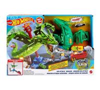 Hot Wheels - Attaque du Robot Dragon Motorisé avec Commissariat de Police - Jouet pour Enfant de 5 Ans et Plus
