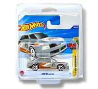 Hot Wheels Audi 90 Quattro (argent, blanc, noir et orange) 2/10 Peak Pursit - 2025-199/250 (carte courte) - Comprend un étui de protection KLAS Car Keeper - JBB20