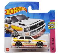 Hot Wheels - Audi Sport Quattro '84 - HW : Les années 80 9/10 - HKJ66 - Carte Courte - Pirelli - Castrol - Blanc - Mattel 2023