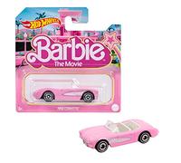 Hot Wheels Barbie Le Film Voiture Corvette Décapotable Authentique en Métal Rose Échelle 1/64, À L’Image De La Corvette du Film Barbie, À Collectionner, Jouet Enfant, HPR54