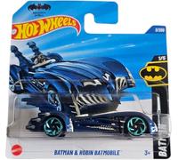 Hot Wheels Batman & Robin Batmobile - Batman 1/5 - HYX61 - Carte courte - DC - Bleu - Mattel 2025-1:64