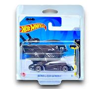Hot Wheels Batman & Robin Batmobile (noir et chromé) 2/5 Batman - 2024 - 54/250 (carte courte) - Livré dans un étui de protection KLAS Car Keeper - HRY54