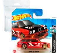 Hot Wheels BMW M3 Wagon HW Modified 10/10 (138/250) HTD89 Rouge 2024 + Protecteur court Card Frikimonkey