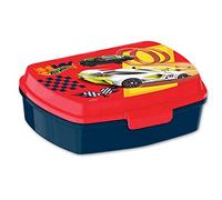 HOVUK Hot WheeIs Boîte à déjeuner rectangulaire en plastique de qualité alimentaire, sans BPA, pour enfants de 3 ans et plus avec verrouillage à clic 20 cm