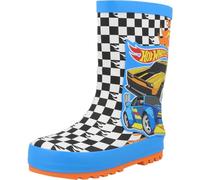 Hot Wheels Bottes en caoutchouc imperméables pour garçons avec semelles antidérapantes - Motif voiture de course amusante, bleu, 25 EU