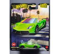 Hot Wheels - Premium - Lamborghini Gallardo LP 570-4 Superleggera - JHW33 - GJT68 - Boulevard Rider 1/48 - Carte Premium - Real Riders - Vert - Modèle sous licence officielle - Mattel 2026-1:64