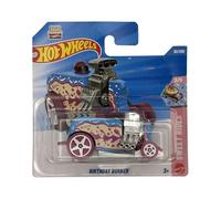 Hot Wheels - Brûleur d'anniversaire - JJJ45 - Sweet Rides 3/5 - Carte courte - Joyeux anniversaire - Gâteau roulant - Mattel 2026 (82/250) - 1:64