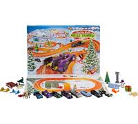 Hot Wheels Calendrier de l'avent 2021, Contient 24 Surprises Dont 8 Petites Voitures décorées et 16 Accessoires, pour Enfants dès 3 Ans, GTD78