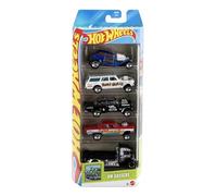 Hot Wheels Car 2025 HW Gassers Lot de 5 gazoirs (55 Chevy Bel Air Gasser, 65 Mercury Comet Cyclone, 64 Chevy Nova Gasser, tuyaux droits, transporteur rapide) Multicolore