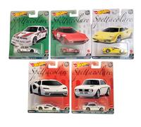 Hot Wheels Car Culture 2023 Spettacolare Series - Lot complet de 5 (FPY86-959B) | Alfa Romeo Giulia GTA, 155 V6 Ti, Lancia Stratos, Countach LP5000 QV & Countach LPI | Voitures moulées sous pression 1
