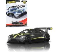 Hot Wheels Car Culture Premium Jouet Aston Martin Vantage GTE à l'échelle 1:64 en métal moulé sous Pression avec pneus Real Riders, carrosserie et châssis en métal, Eurospeed, JBK76
