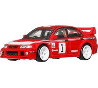 Hot Wheels Car Culture Premium Mitsubishi Lancer Evolution VI | Thrill Climbers voiture miniature 1:64 avec pneus Real Riders et carrosserie métal, JKF19