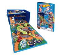 Hot Wheels Cars Case Garage Box Playmat - 3-in-1 Collapsible Car Toys Storage Box with Speed Roads I Toy Car Storage (Cars Not Included)