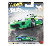 Hot Wheels Cars, Premium Fast & Furious 1:64 1995 Mitsubishi Eclipse Chase Car Die Cast Car for Collectors Inspired by Fast & Furious Movie Franchise, JHW68