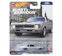 Hot Wheels Chevy Nova SS 3/5 Premium Fast and Furious 1970 Argenté
