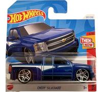Hot Wheels Chevy Silverado - Pickup Bleu - Then and Now 3/10 - 207/250 - HTC67 - General Motors Licence - 1:64 - Modèle de voiture 2024
