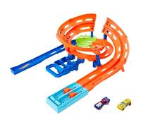 Hot Wheels Circuit looping de l’extrême, Coffret Circuit 2 Voitures à l’échelle 1/64, Facile à Ranger, HTK17