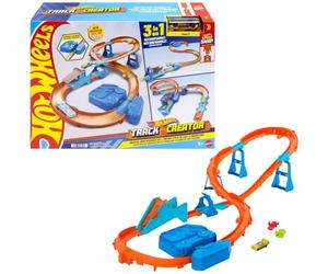 Hot Wheels Circuit Speedway Track Creator avec tremplin propulsé et voiture miniature