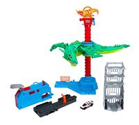 Hot Wheels City Attaque du Robot Dragon, Coffret de Jeu pour Petites Voitures à connecter avec Circuit et Pistes, Emballage fermé, Jouet pour Enfant, GYV95