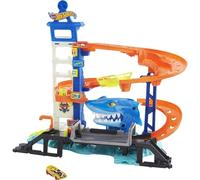 Hot Wheels® City Coffret L’Attaque du Requin avec 1 Voiture et Un Circuit avec créature redoutable, se connecte à d’Autres Coffrets, Jouet Enfant, Dès 4 Ans, HDP06