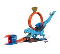 Hot Wheels City Coffret L’Attaque du T-Rex avec 1 Voiture, Course à Travers Un Grand looping pour vaincre Le T-Rex, Circuit Cascade et Course, Jouet Enfant, Dès 4 Ans, HNP77