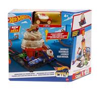 Hot Wheels City Coffret Ville Course Glacée 1 Voiture, Structure de Jeu à connecter à d’Autres Coffrets, Jouet Enfant, Dès 4 Ans, HKX38