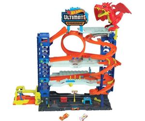 Hot Wheels City-Garage Ultime-Coffret avec 2 voitures incluses HKX48