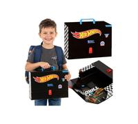 Hot Wheels Classeur épais avec poignée XXL pour garçons, rigide, pour l'école, classeur pour les projets artistiques A4 9 cm