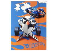 Hot Wheels Classeur LAMINÉ avec élastique pour garçon, MATÉRIEL PÉDAGOGIQUE : tables de multiplication STARPAK A4 (Hot Wheels B)