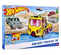 Hot Wheels Coffret 10 Véhicules Utilitaires Ensemble De Semi-Remorques, Pickups, Camions De Chantier Et Autres, Modèles Modernes Et Vintages, Jouet Enfant, Dès 3 Ans, HMK46