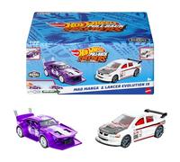 Hot Wheels Coffret 2 Véhicules À Rétrofriction, Véhicules Haute Performance, À Collectionner, avec Moteur Rolomatic, Portière Ou Capot Qui S’Ouvre, Dès 3 Ans, Les modèles Peuvent Varier, HPR91