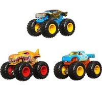Hot Wheels Coffret 3 Monster Trucks Color Shifters 1/64, Véhicules Ave Changement De Couleur, À Collectionner, Jouet Enfant, Dès 3 Ans, HGX20